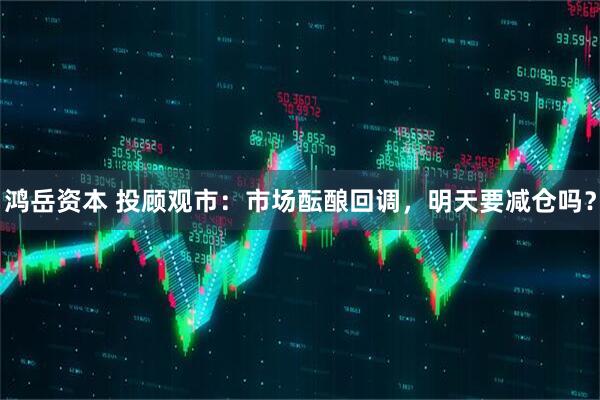 鸿岳资本 投顾观市：市场酝酿回调，明天要减仓吗？