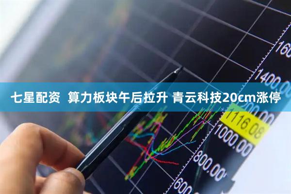 七星配资  算力板块午后拉升 青云科技20cm涨停