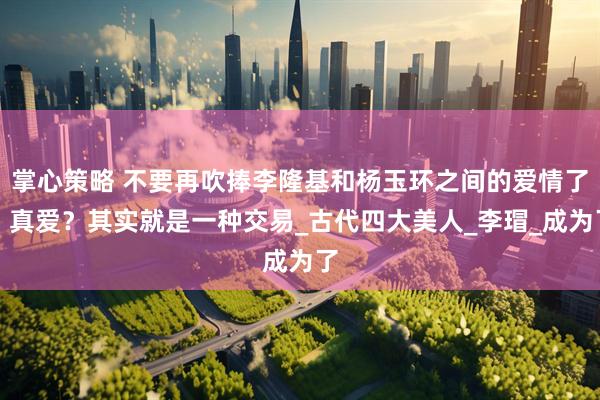 掌心策略 不要再吹捧李隆基和杨玉环之间的爱情了！真爱？其实就是一种交易_古代四大美人_李瑁_成为了
